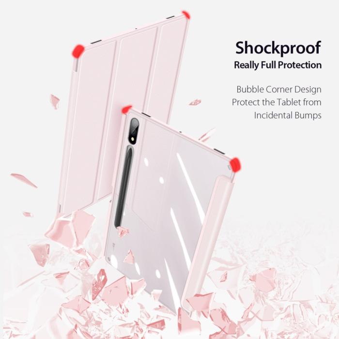 Bild 5, DUX DUCIS Galaxy Tab S9 Plus Fodral TOBY Tri-Fold Rosa