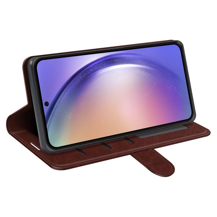 Bild 3, Samsung Galaxy A55 5G Fodral Crazy Horse Läder Brun