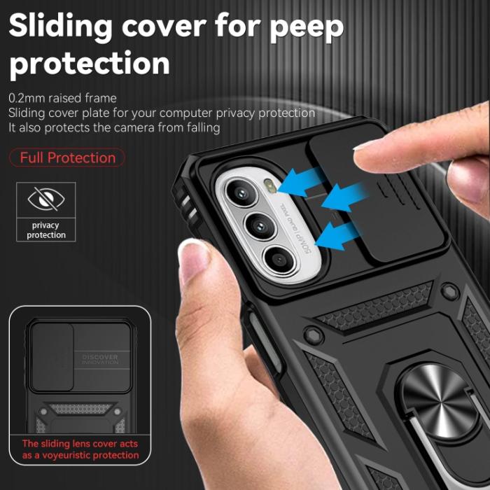 Bild 5, Motorola Moto G52/G82 Skal CamShield Ring Armor Svart