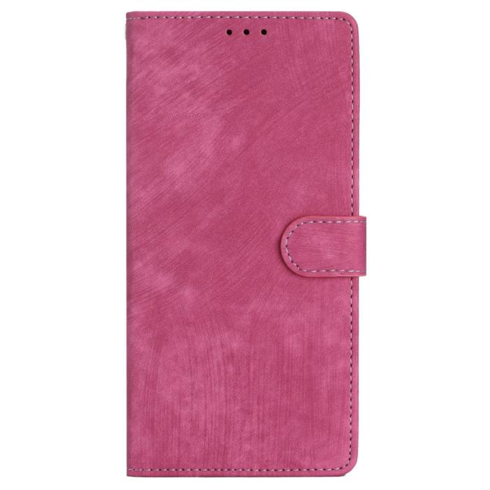 Bild 6, iPhone 15 Plus Fodral Skin Touch Läder Rosa