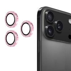 ENKAY Phone 17 Pro Max / 17 Pro Linsskydd Glitter Rosa
