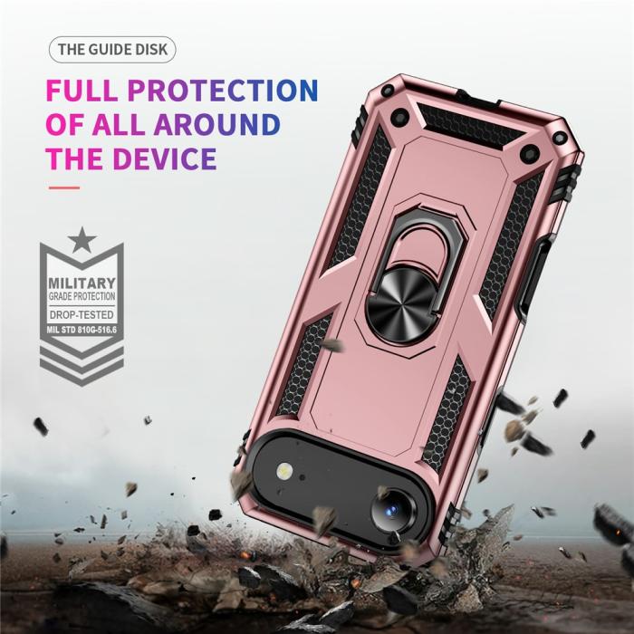 Bild 5, iPhone Air Skal Shockproof Hybrid Ring Roséguld