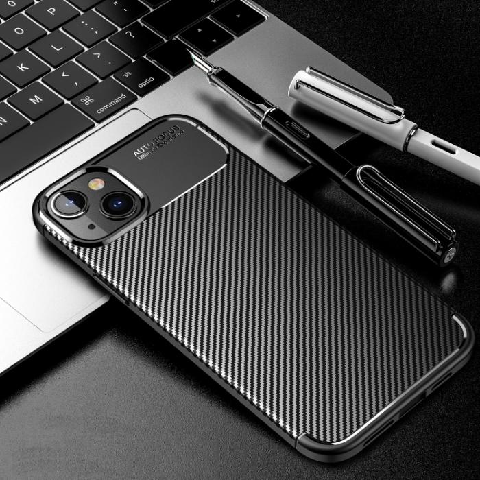 Bild 2, iPhone 14 Pro Max Skal Kolfiber Textur Svart
