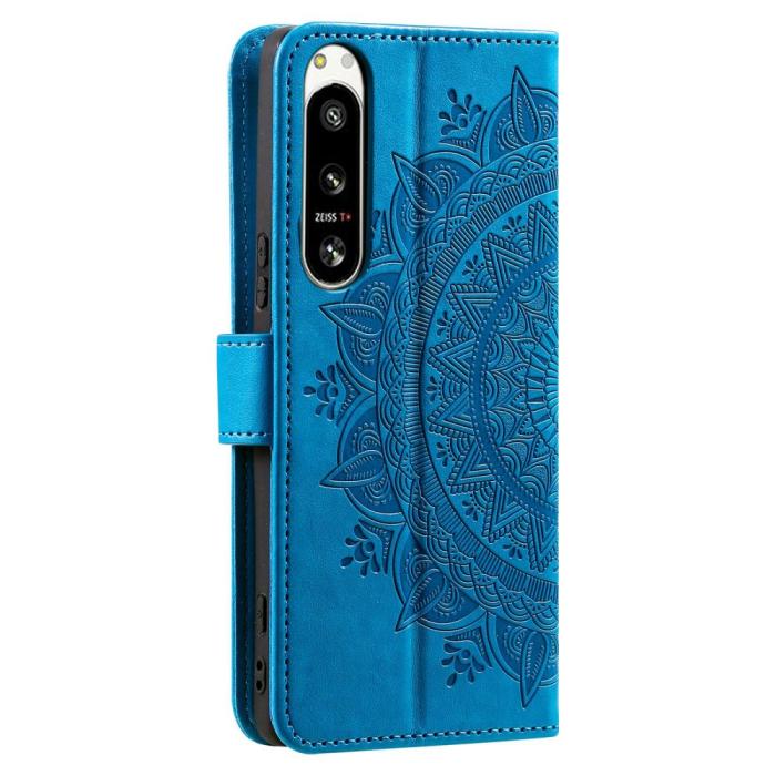 Bild 6, Sony Xperia 5 IV Fodral Mandala Läder Blå