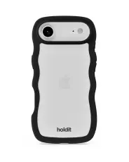 holdit iPhone Air Mobilskal Wavy Black/Transparent