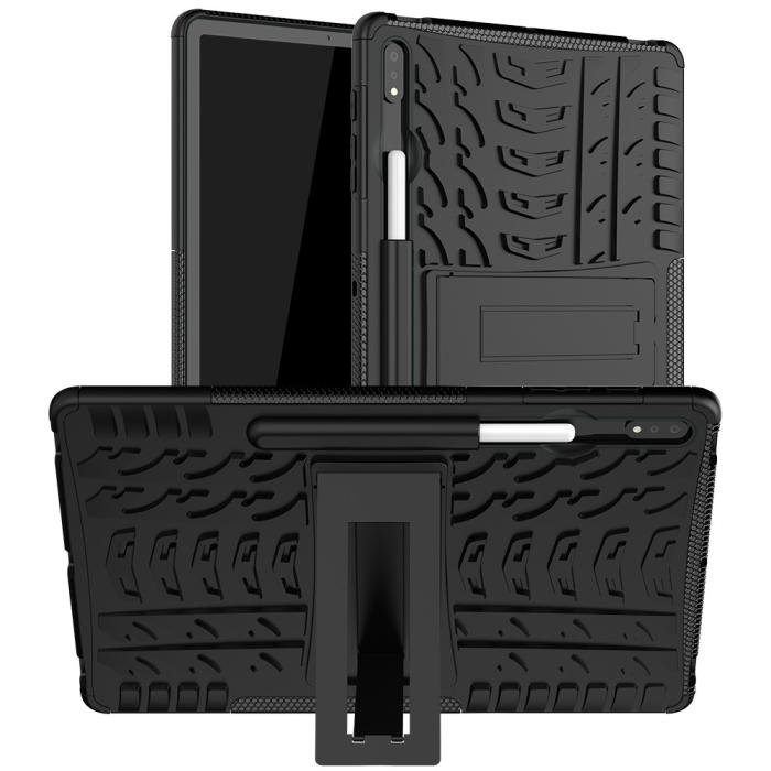 Bild 1, Samsung Galaxy Tab S7 Plus / Tab S8 Plus Skal Rugged Kickstand Armor Svart