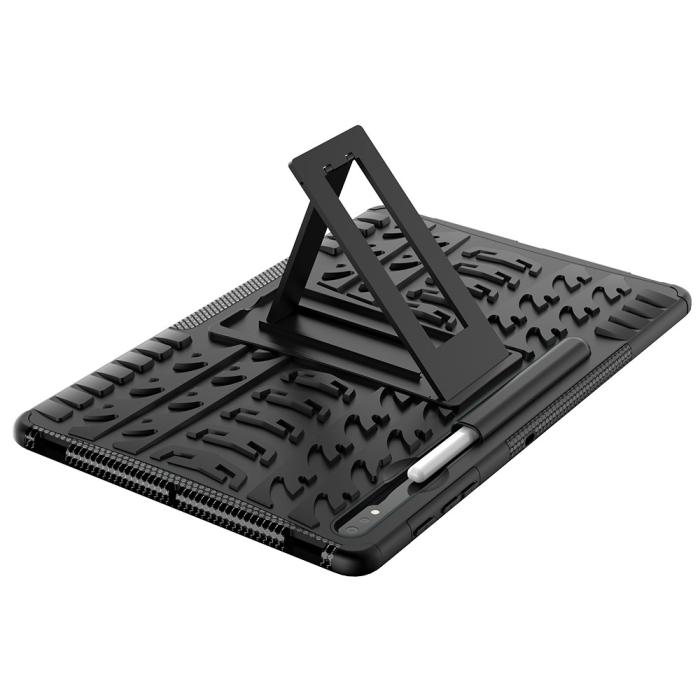Bild 5, Samsung Galaxy Tab S7 Plus / Tab S8 Plus Skal Rugged Kickstand Armor Svart