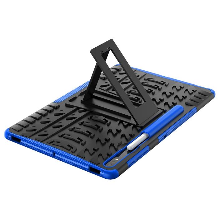 Bild 2, Samsung Galaxy Tab S7 Plus / Tab S8 Plus Skal Rugged Kickstand Armor Blå