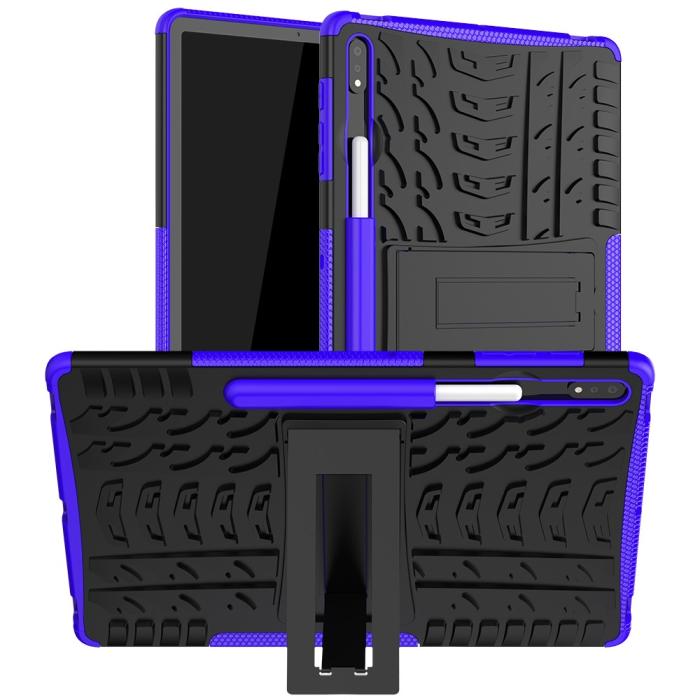 Bild 1, Samsung Galaxy Tab S7 Plus / Tab S8 Plus Skal Rugged Kickstand Armor Lila