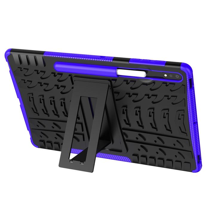 Bild 2, Samsung Galaxy Tab S7 Plus / Tab S8 Plus Skal Rugged Kickstand Armor Lila