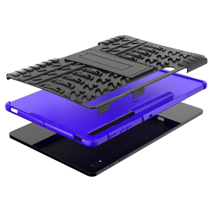 Bild 3, Samsung Galaxy Tab S7 Plus / Tab S8 Plus Skal Rugged Kickstand Armor Lila