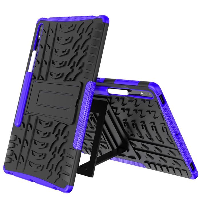 Bild 6, Samsung Galaxy Tab S7 Plus / Tab S8 Plus Skal Rugged Kickstand Armor Lila