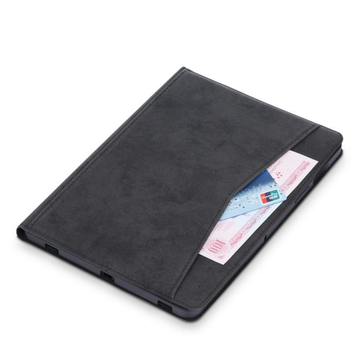 Bild 5, Samsung Galaxy Tab S7 / Tab S8 - Fodral Med Frontficka Och Pennhållare - Svart