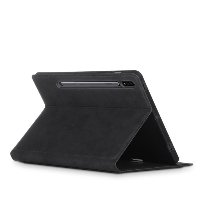 Bild 6, Samsung Galaxy Tab S7 / Tab S8 - Fodral Med Frontficka Och Pennhållare - Svart