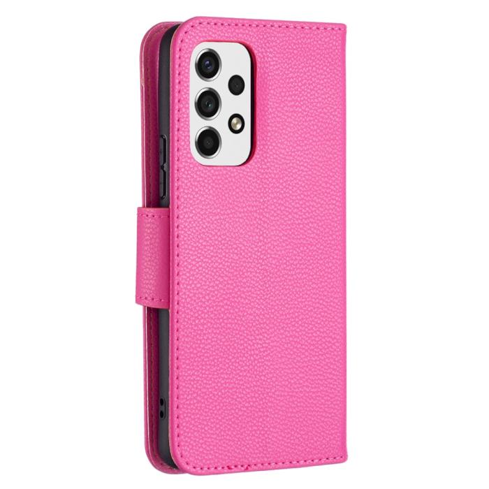 Bild 3, Samsung Galaxy A53 5G Fodral Litchi Shark Läder Rosa
