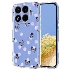 Xiaomi 17T Skal TPU Blommor/Fj&auml;rilar