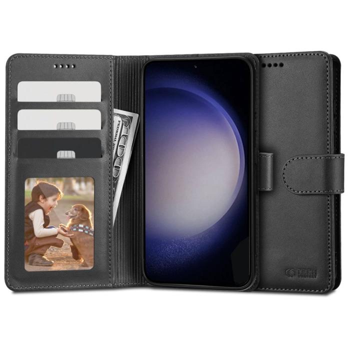 Bild 1, Tech-Protect Galaxy S23 Plus Fodral Läder Svart