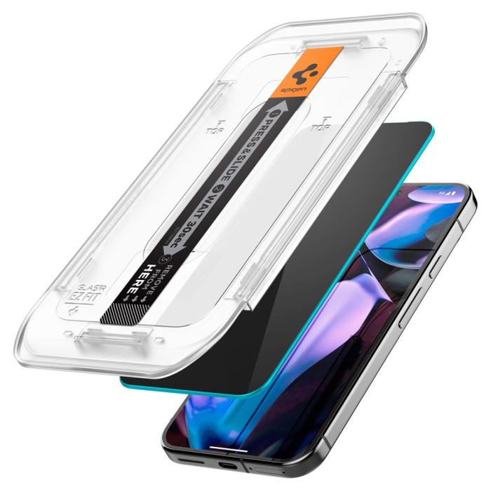 Bild 3, Spigen Google Pixel 9/9 Pro 2-PACK Skärmskydd GLAS.tR 