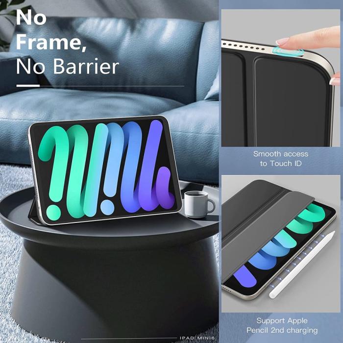 Bild 2, iPad Mini 2024/2021 2in1 Magnetiskt Fodral Svart