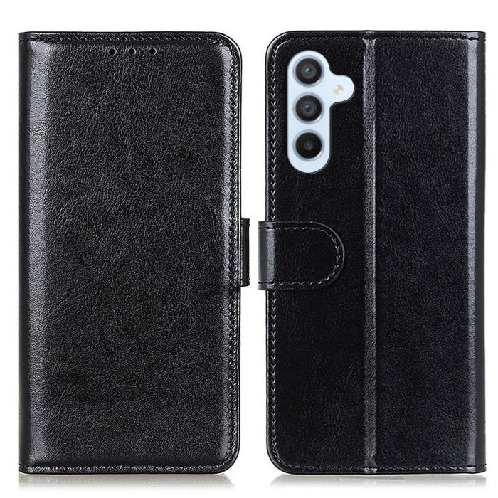 Bild 1, Samsung Galaxy S23 FE Fodral Crazy Horse Läder Svart
