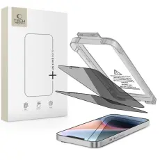 T-P iPhone 17e/16e /14/13 Pro/13 2-PACK Sk&auml;rmskydd Quick Set Spy+