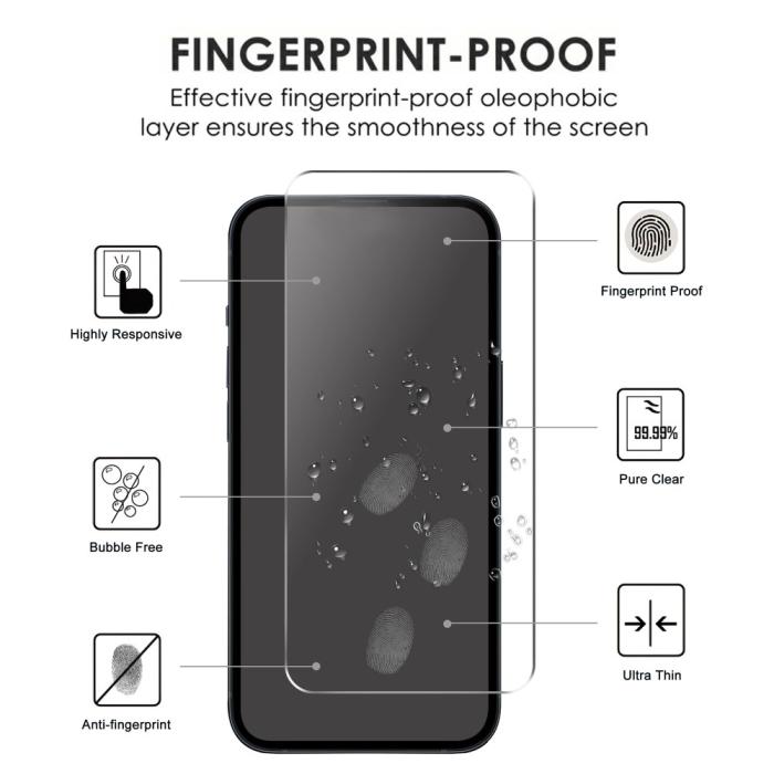 Bild 3, Samsung Galaxy S23 FE Skärmskydd Härdat Glas Transparent