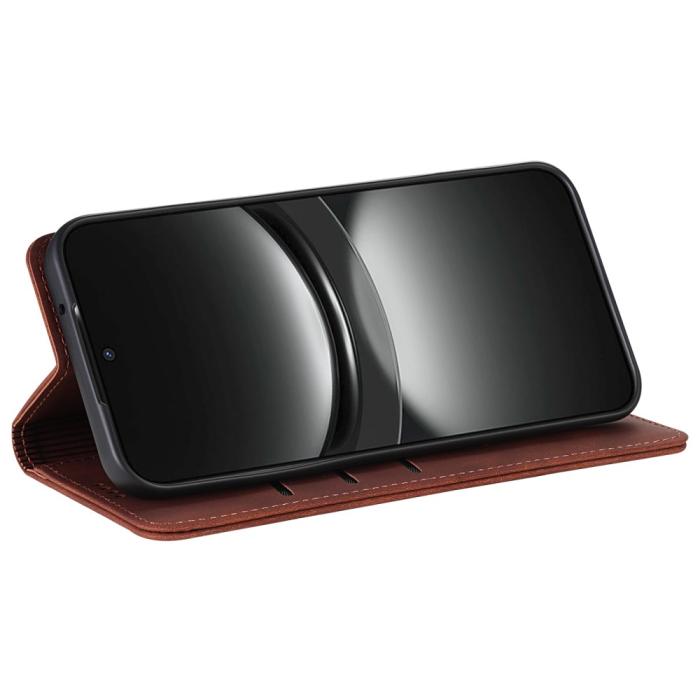 Bild 3, AZNS Samsung Galaxy S25 Ultra Fodral Läder Brun