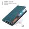 CASEME Samsung Galaxy S21 FE Fodral Retro Flip Läder Blå/Grön
