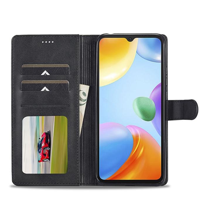 Bild 4, LC.IMEEKE Xiaomi Redmi 10C Fodral Läder Svart