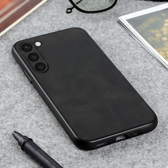 Bild 3, Samsung Galaxy S23 Plus Skal Läderbelagt Svart