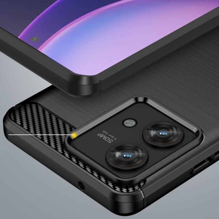 Bild 2, Tech-Protect Motorola Edge 40 Neo Skal Borstad Stål Textur Svart