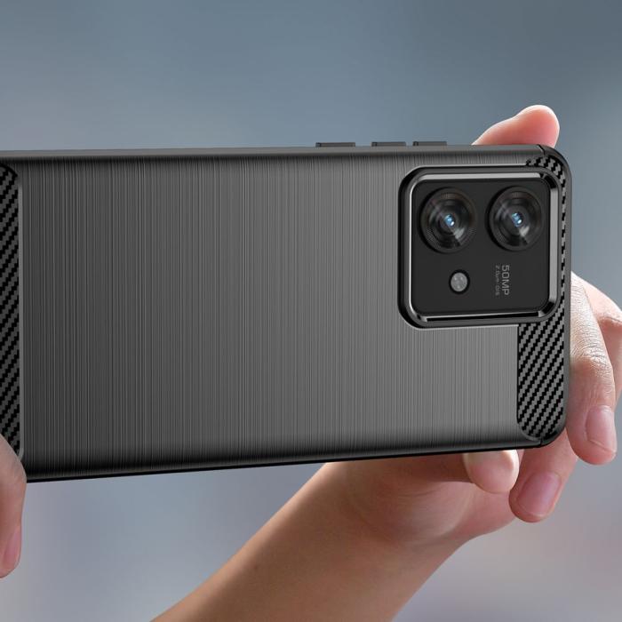 Bild 4, Tech-Protect Motorola Edge 40 Neo Skal Borstad Stål Textur Svart