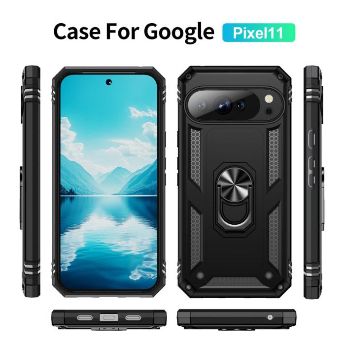 Bild 2, Google Pixel 11 / 11 Pro Skal Hybrid Kickstand Svart