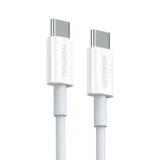 NORTHJO 1m 60W PD USB-C - USB-C Snabbladdnings Kabel Vit