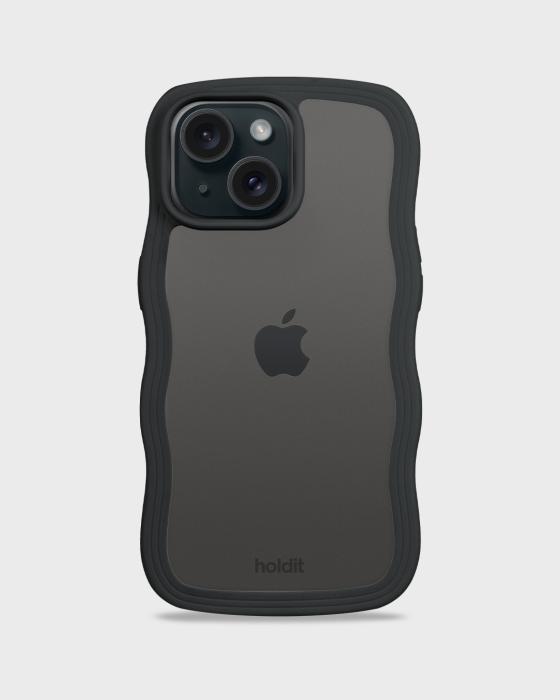 Bild 2, holdit iPhone 15 / 14 / 13 Skal Wavy Svart/Transpa