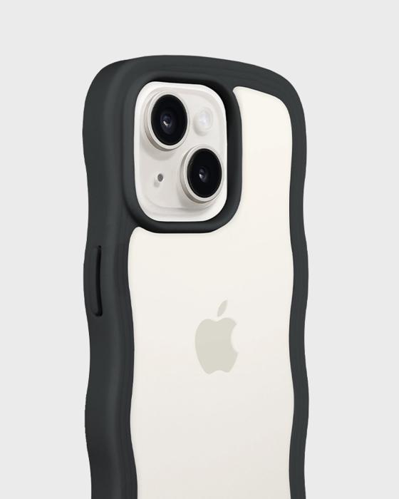 Bild 5, holdit iPhone 15 / 14 / 13 Skal Wavy Svart/Transpa