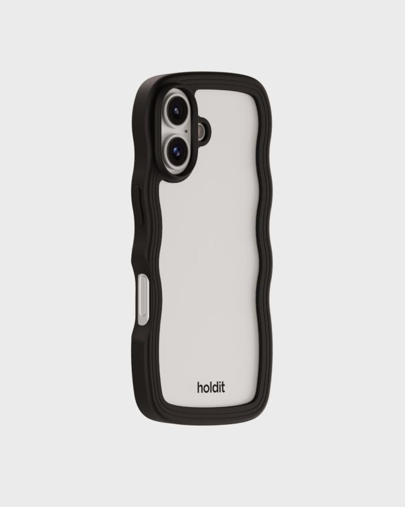 holdit iPhone 16 Skal Wavy Svart/Transparent