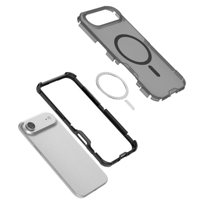 Bild 4, iPhone Air Skal MagSafe Shockproof Hybrid Vit