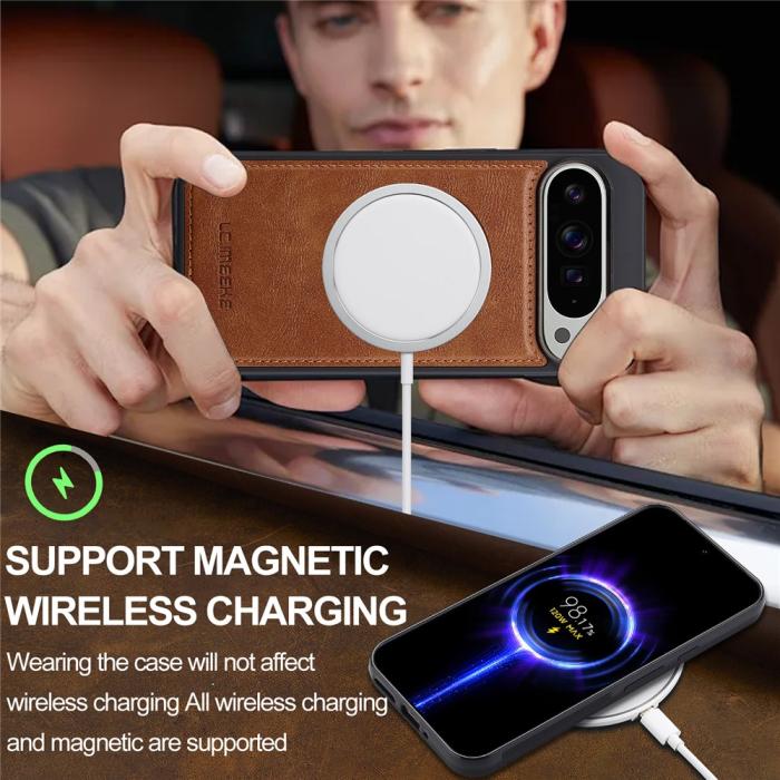 Bild 6, LC.IMEEKE Google Pixel 10/10 Pro / 9/9 Pro Skal MagSafe Läder