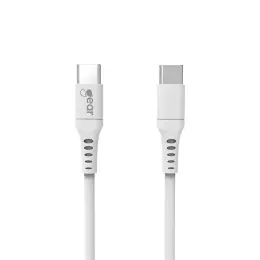 GEAR Laddkabel USB-C - USB-C 1m Vit