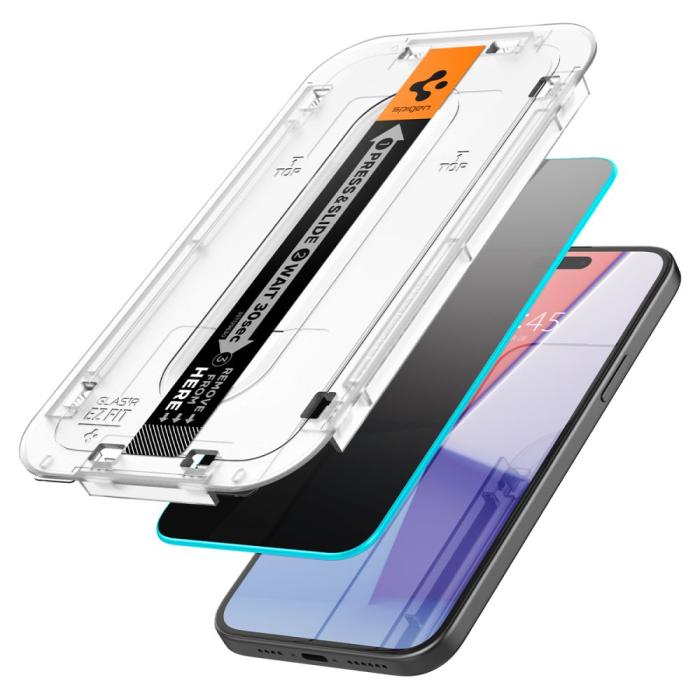 Bild 2, Spigen iPhone 16 / 15 2-PACK GLAS.tR 