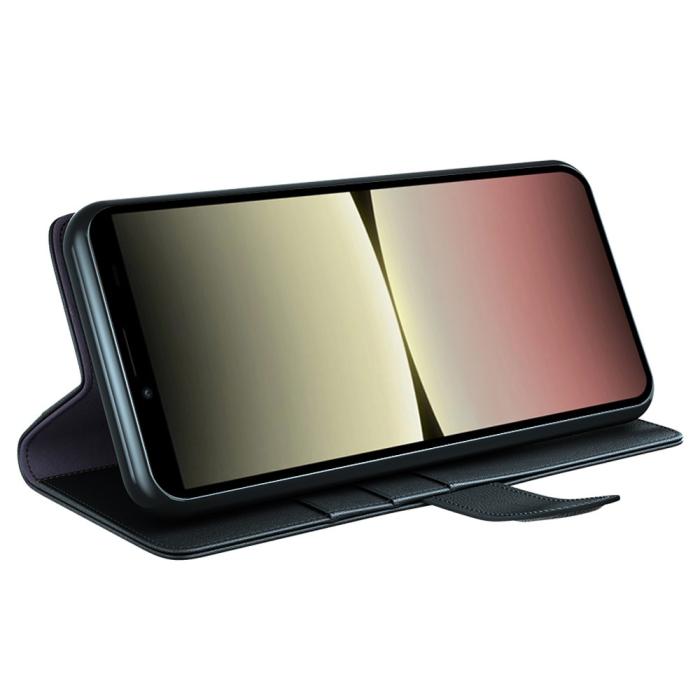 Bild 3, Sony Xperia 10 V Fodral Premium Split Läder Svart