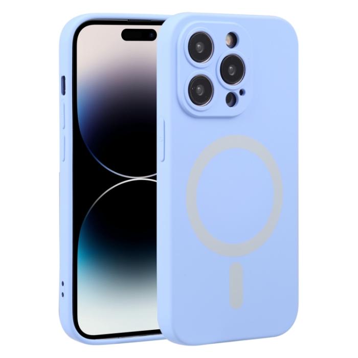 Bild 1, iPhone 15 Pro Max Skal MagSafe Liquid Silikon Ljus Lila