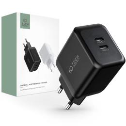 Tech-Protect 35W 2x USB-C PD Väggladdare Svart