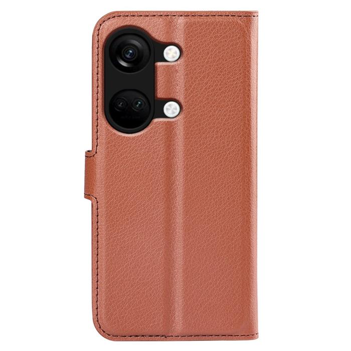 Bild 6, OnePlus Nord 3 5G Fodral Litchi Textur Brun