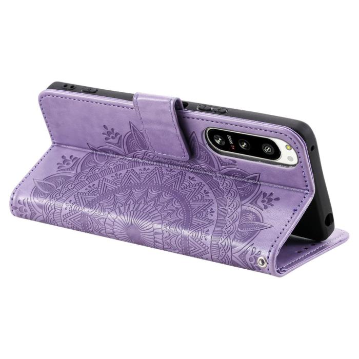 Bild 4, Sony Xperia 5 IV Fodral Mandala Läder Lila