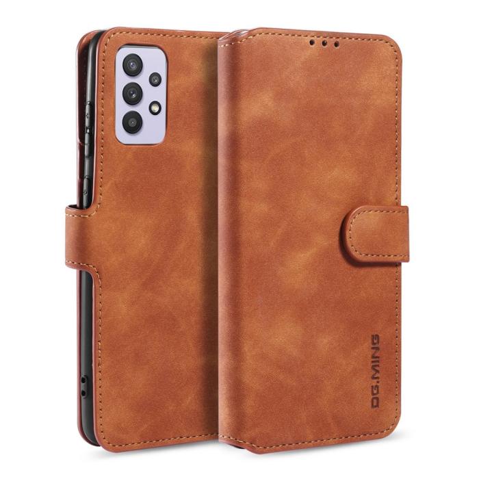 Bild 1, Samsung Galaxy A32 5G - DG.MING Retro Fodral - Brun