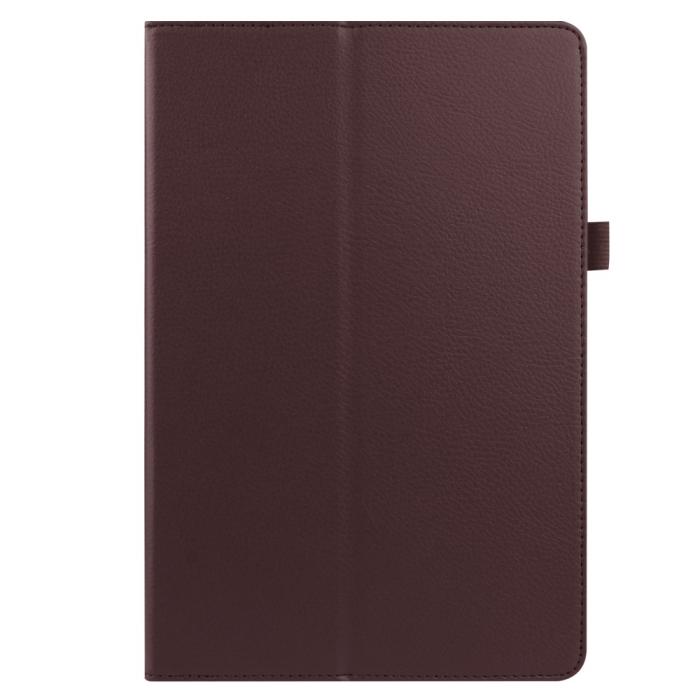 Bild 3, Samsung Galaxy Tab S7 Plus / Tab S8 Plus Litchi Läder Fodral Brun