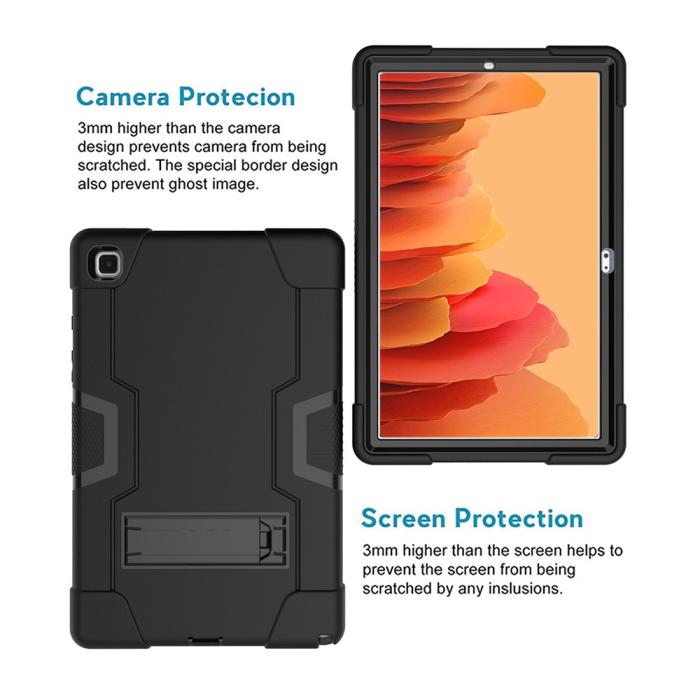 Bild 2, Samsung Galaxy Tab A7 10.4 Skal Shockproof Hybrid Med Kickstand Svart