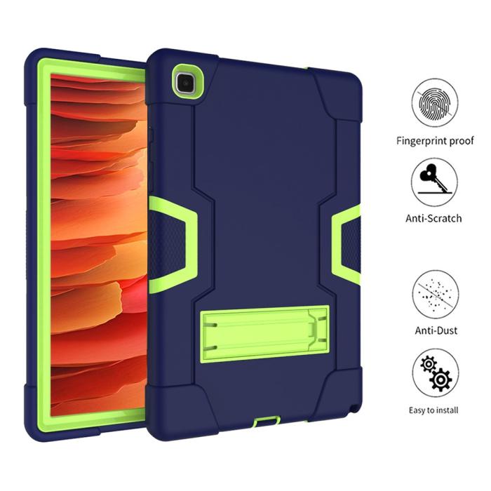 Bild 3, Samsung Galaxy Tab A7 10.4 Skal Shockproof Hybrid Med Kickstand Blå/Grön